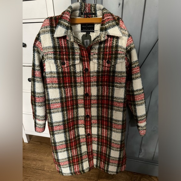 All Saints NIA Check Coat US2 - Picture 4 of 7